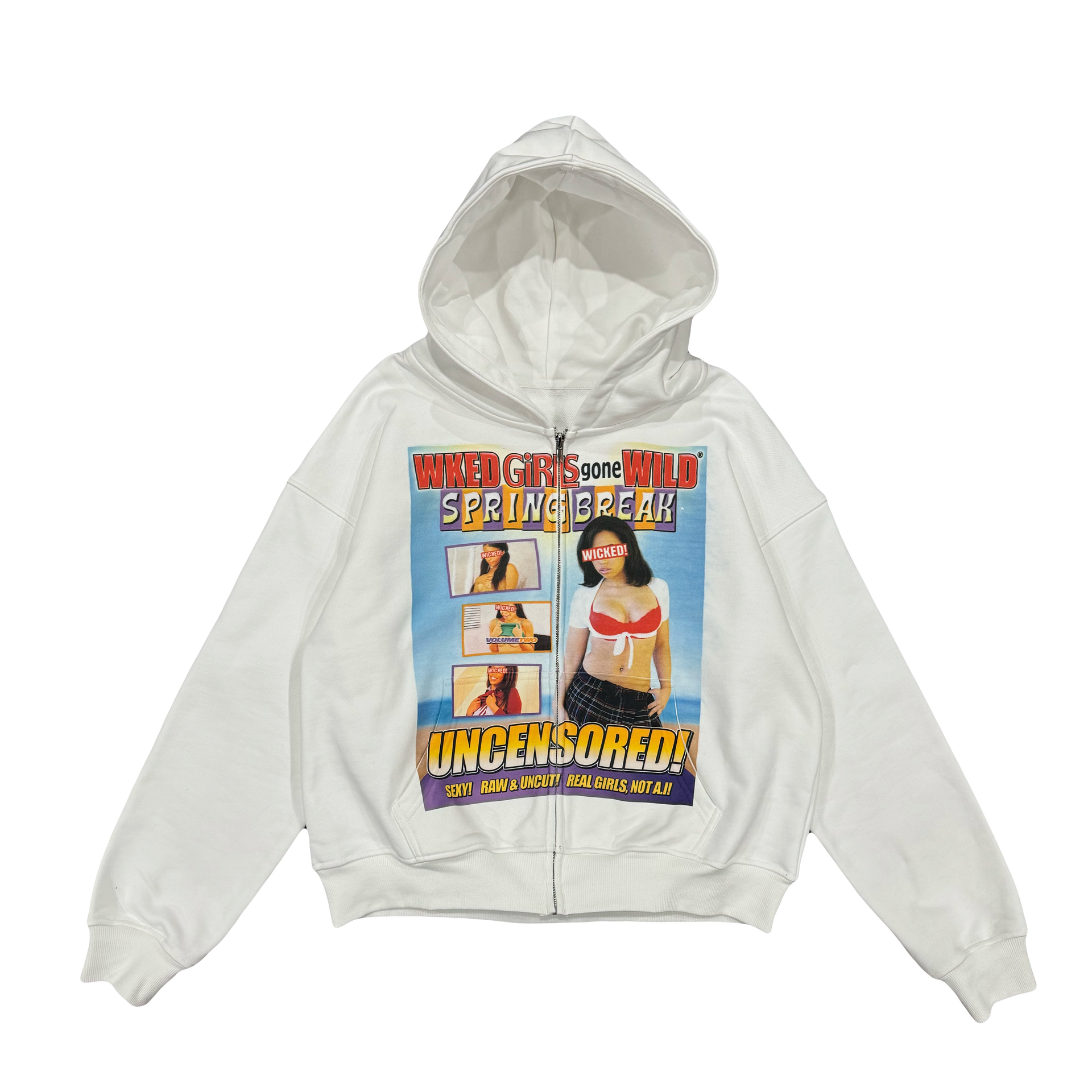 Girls Gone Wild V2 Zipup (WHITE) – WICKED VALLEY USA