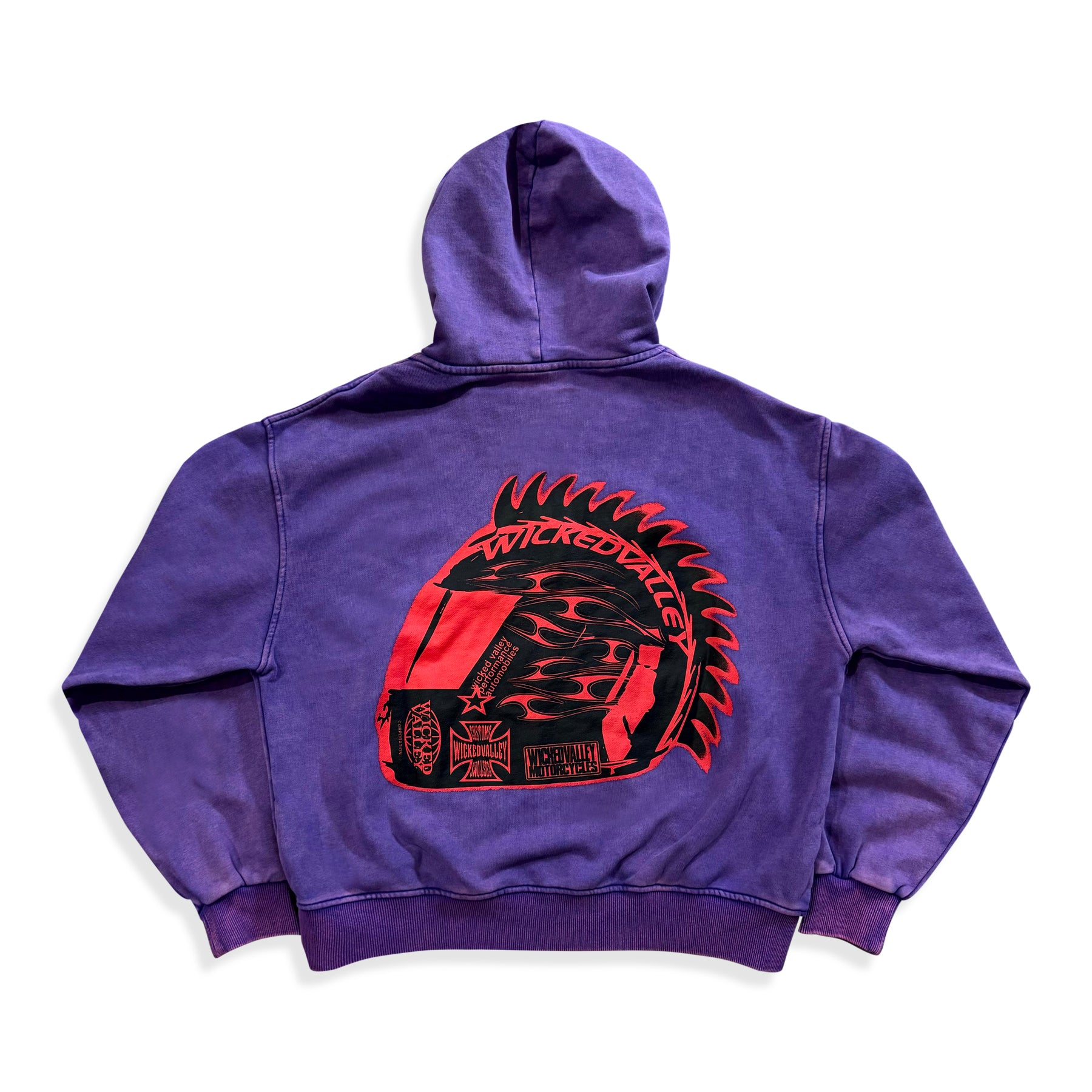 Dream of Motorcycles top Purple Full Zip Hoodie