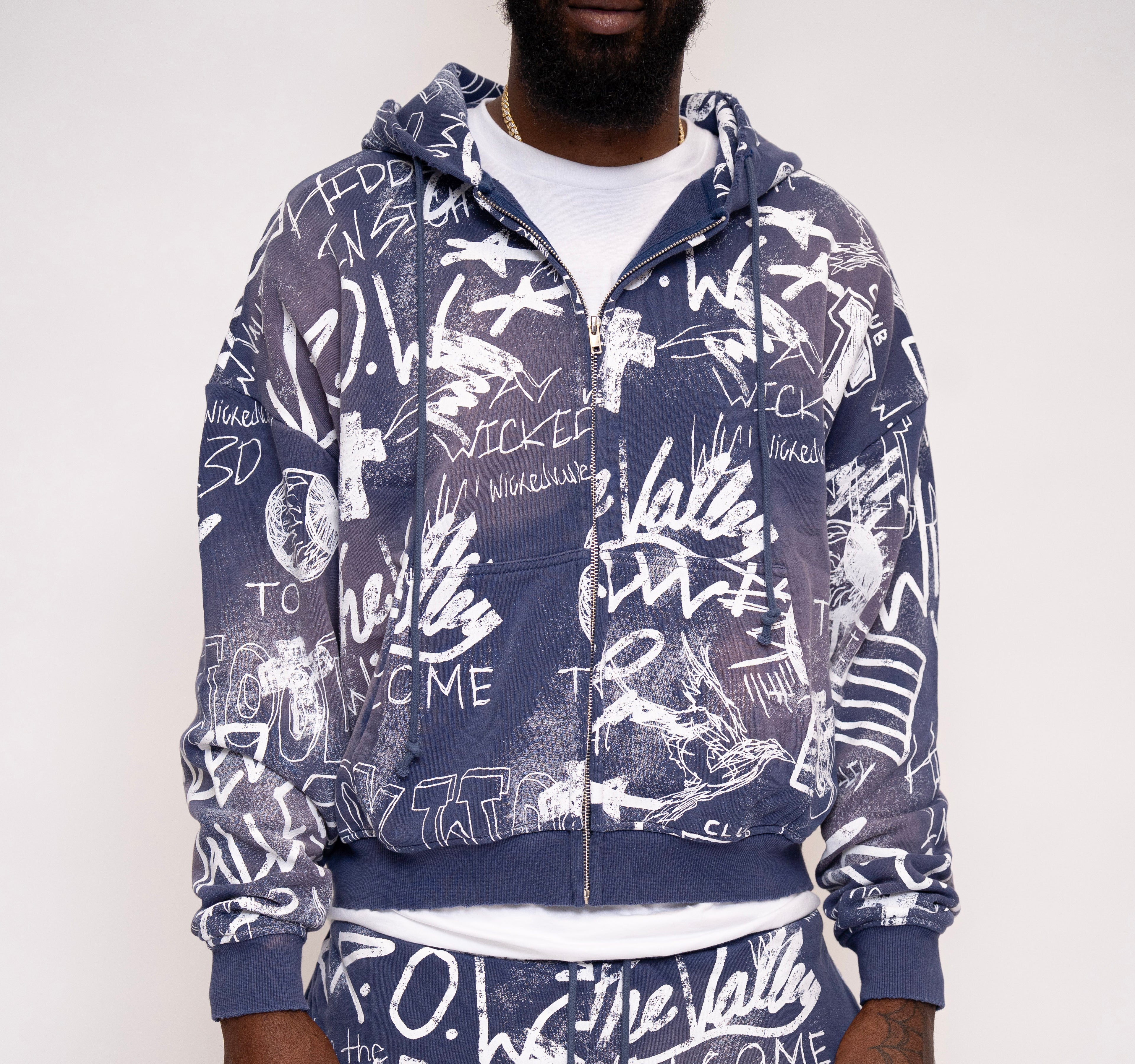 Navy Chalkboard Hoodie