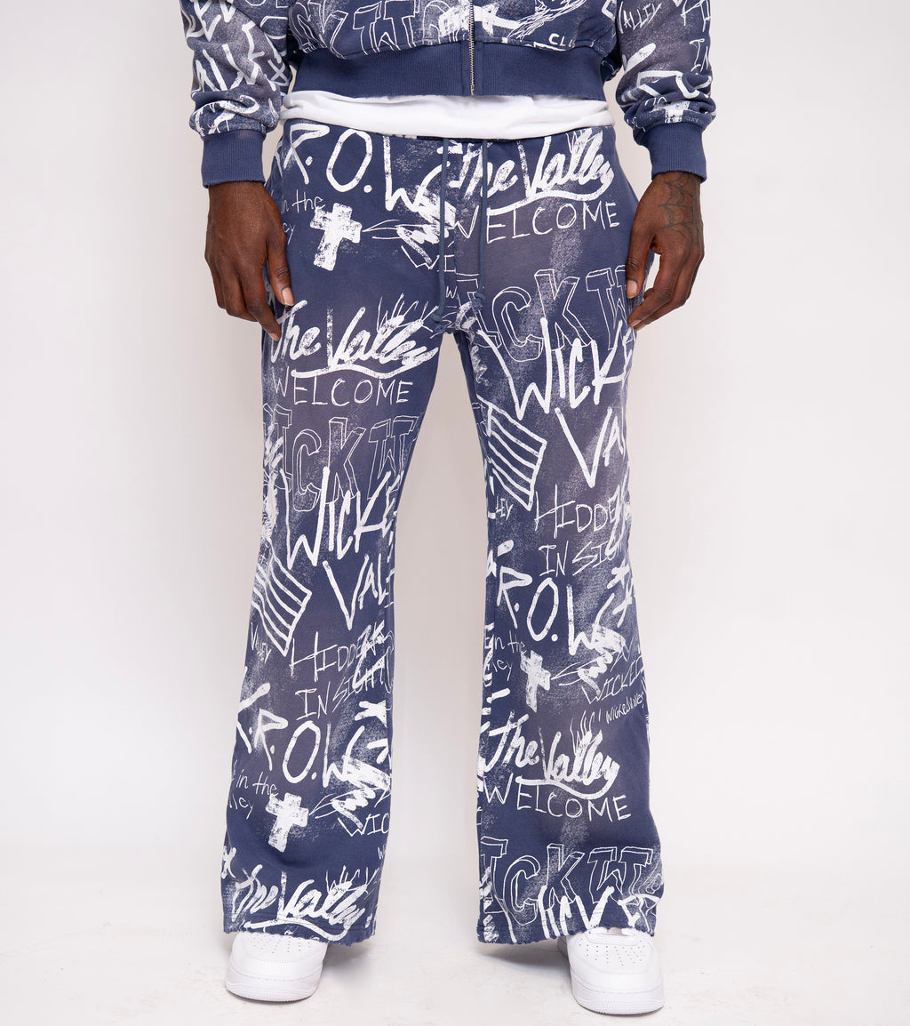 Navy Chalkboard Sweats