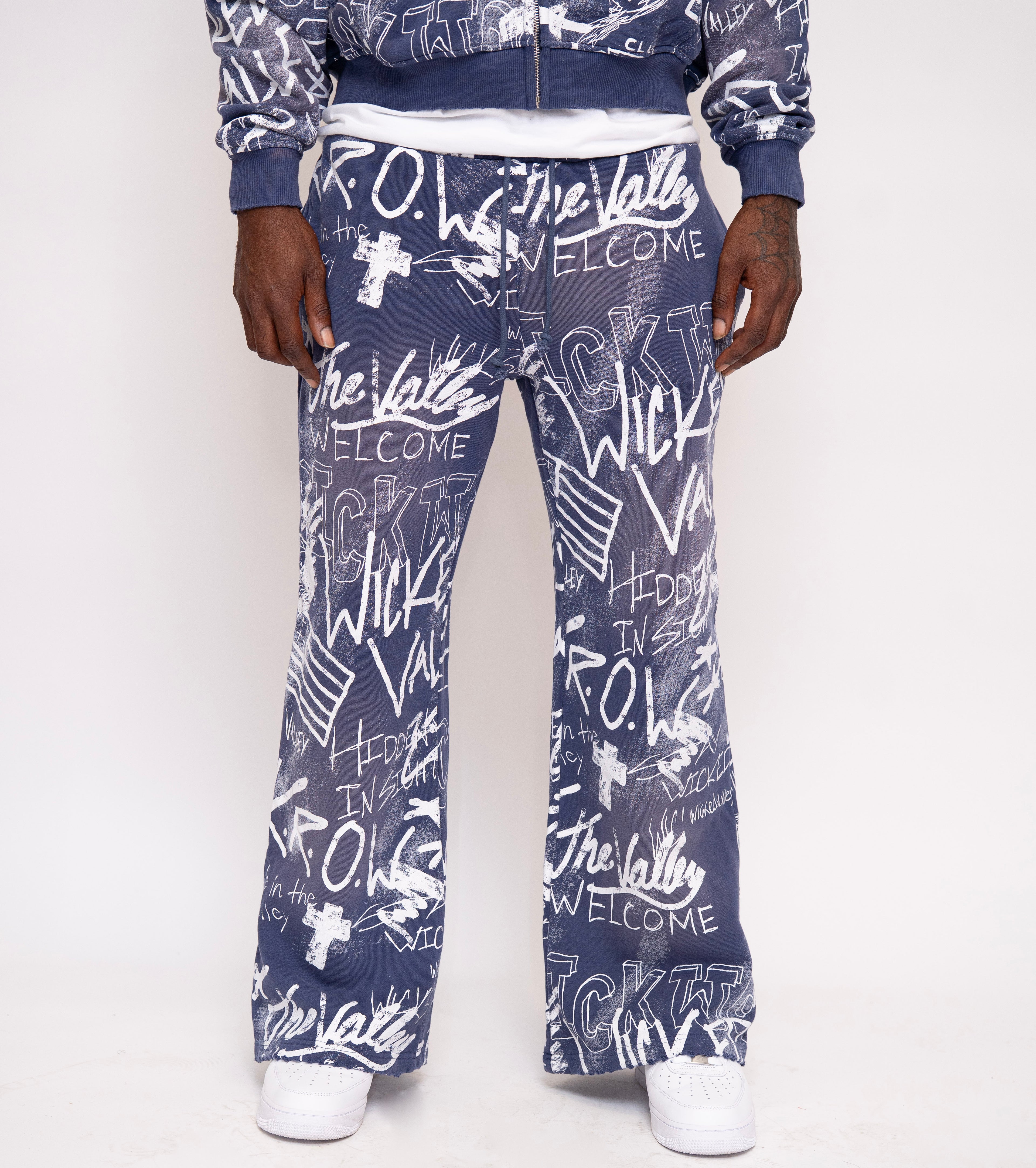 Navy Chalkboard Sweats