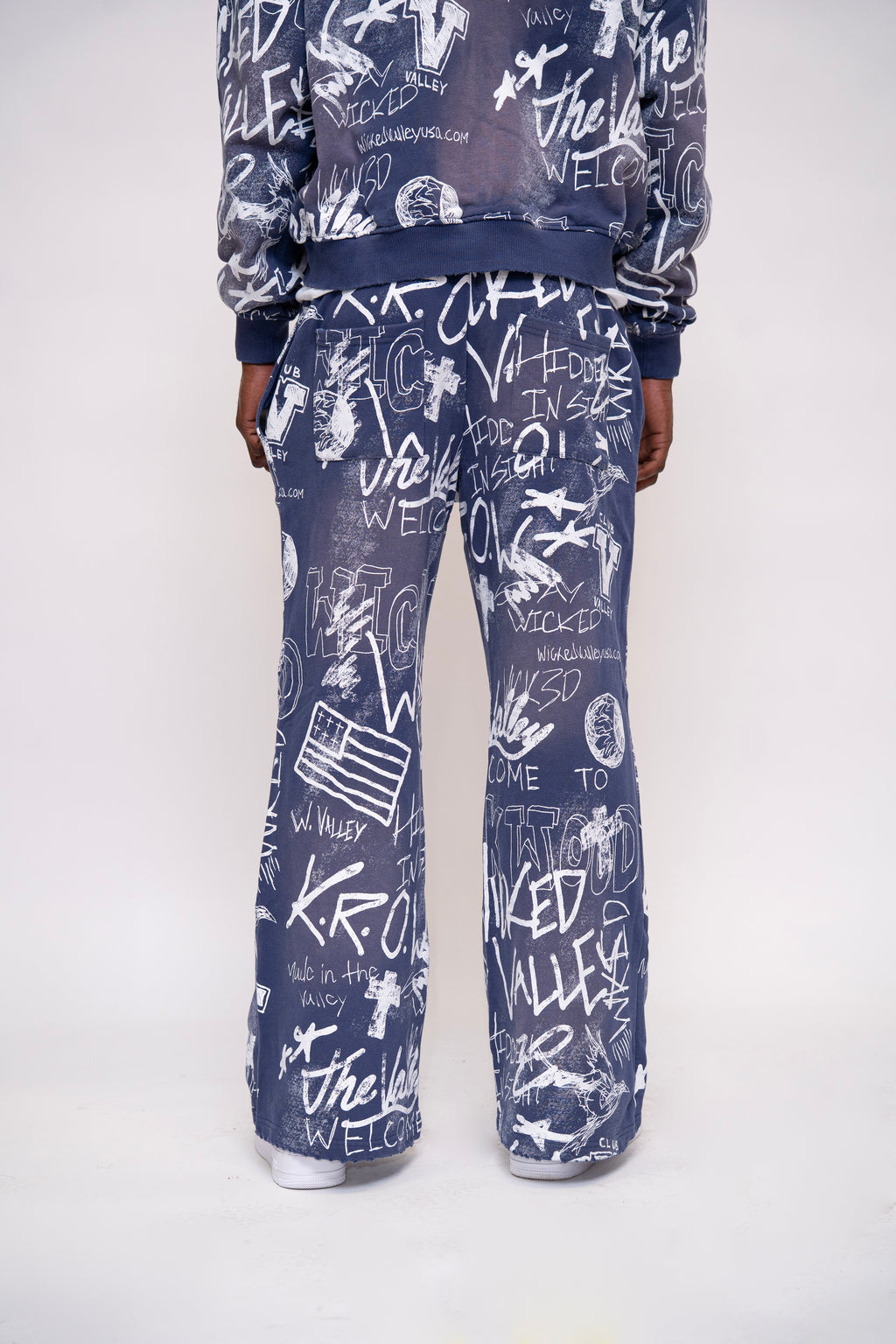 Navy Chalkboard Sweats