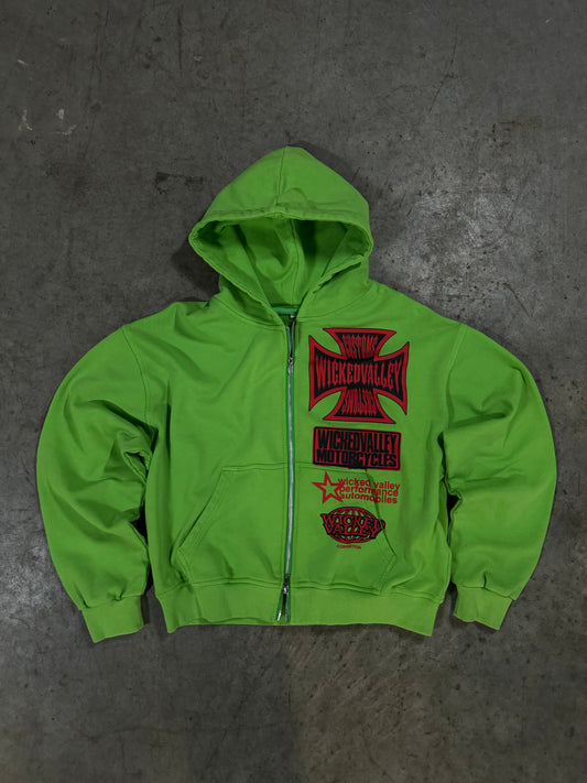 CHERRY LIME MOTO HOODIE