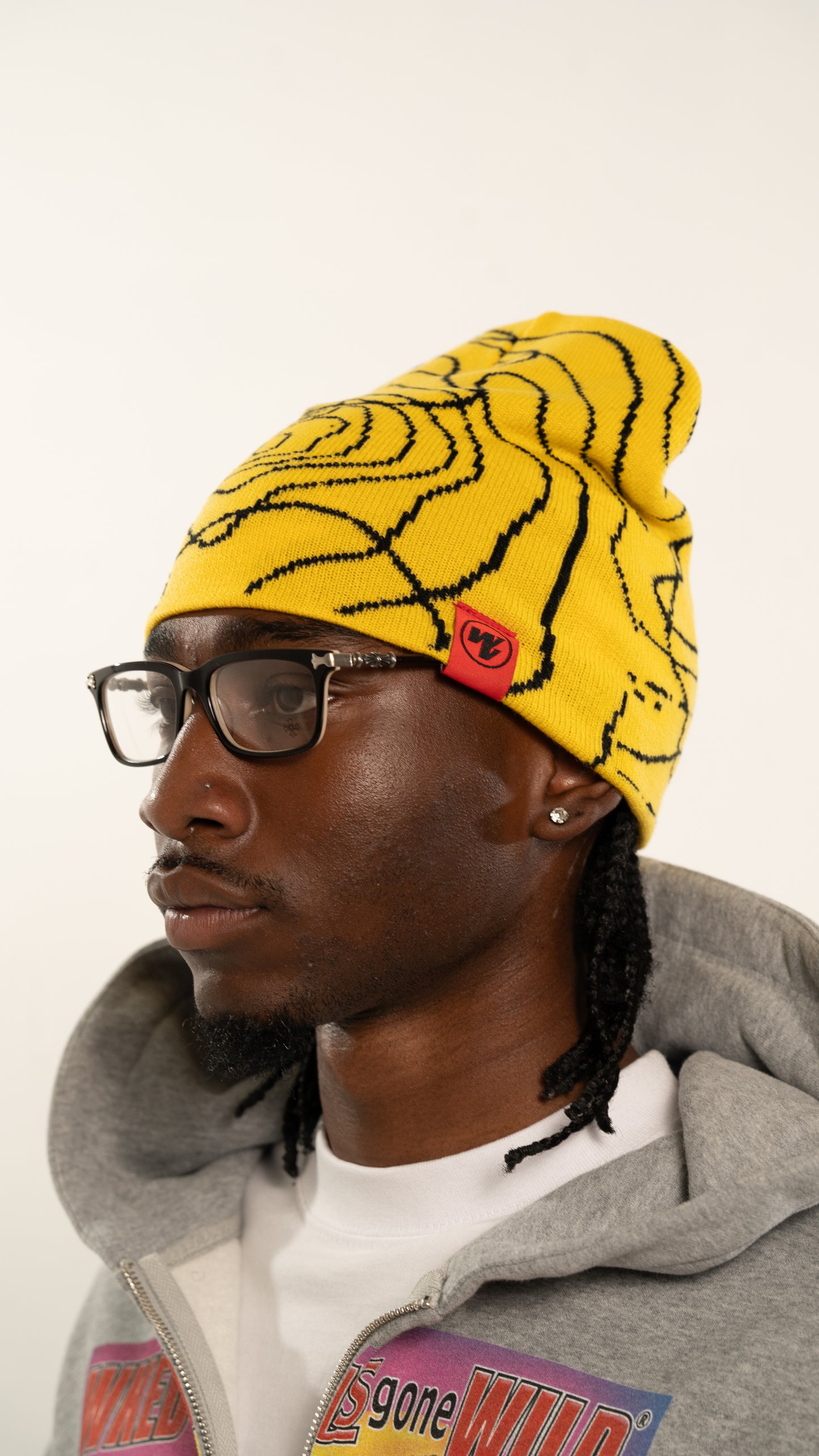 YELLOW MAP BEANIE