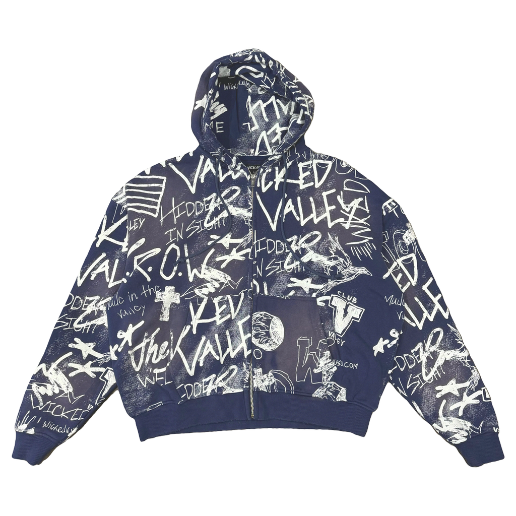 Navy Chalkboard Hoodie