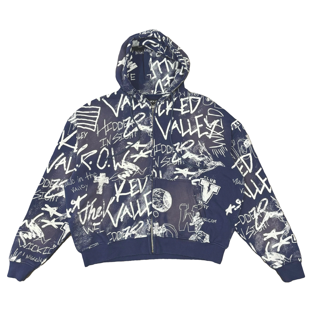 Navy Chalkboard Hoodie