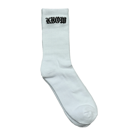 White KROW Socks