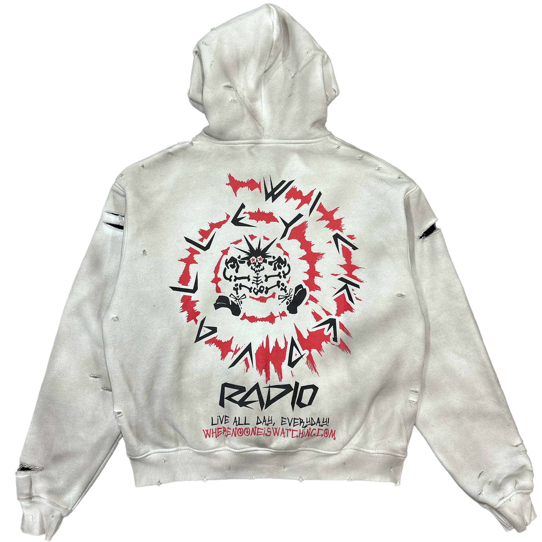 WICKED RADIO HOODIE (WHITE) – WICKED VALLEY USA