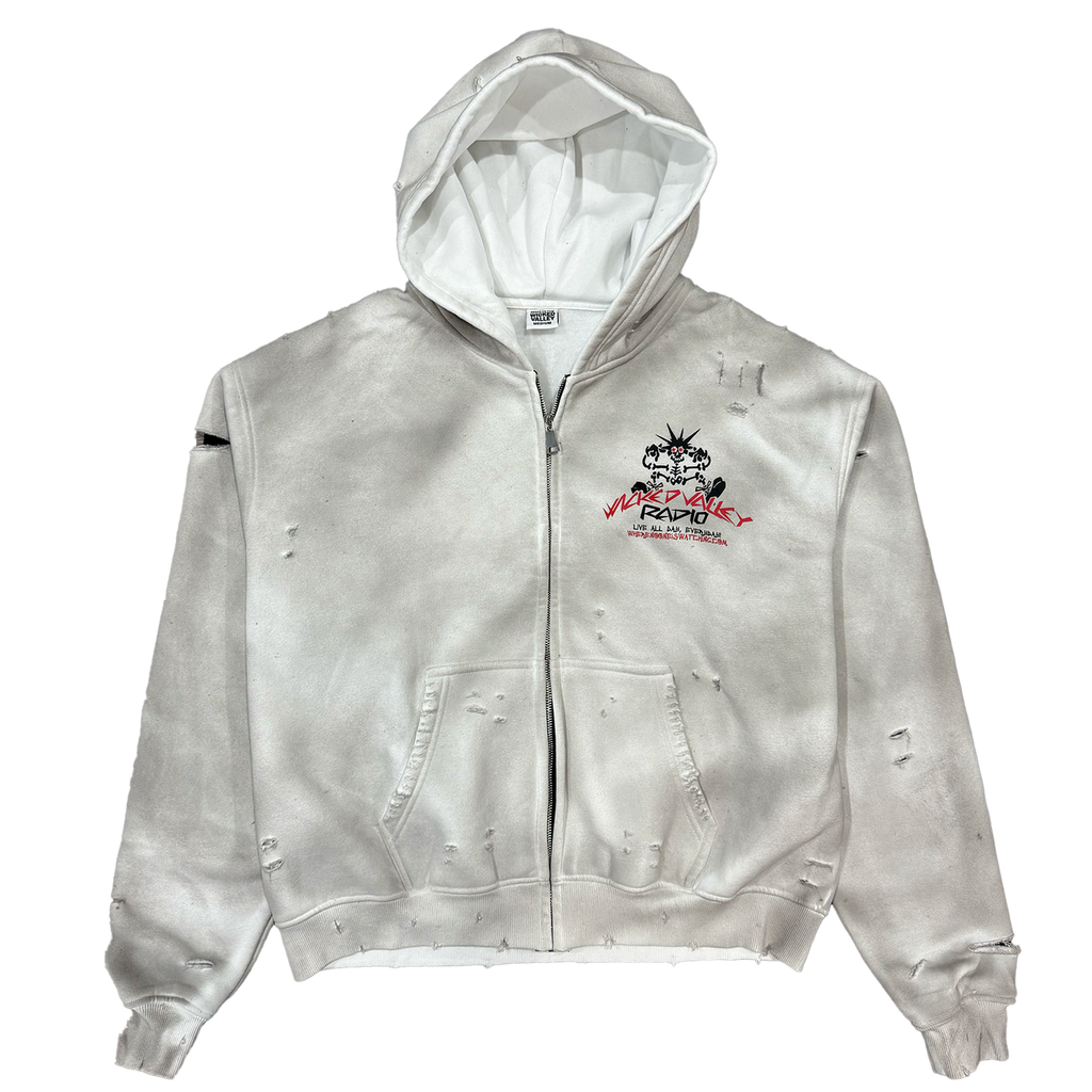 WICKED RADIO HOODIE (WHITE) – WICKED VALLEY USA